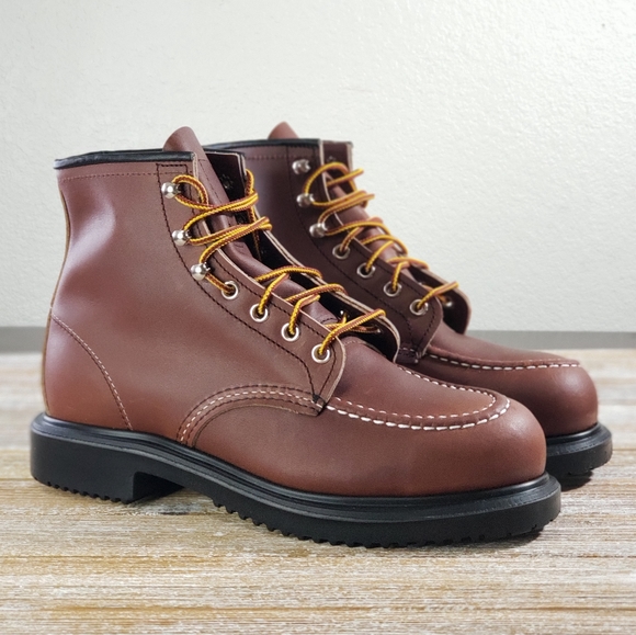 Red Wing Shoes Men's Brown Leather Boots 8249 New - Picture 4 of 14